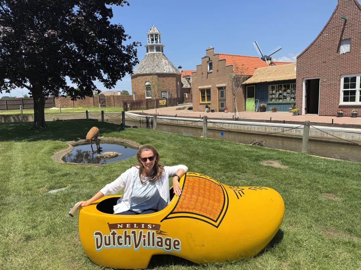inside Dutch shoe at Nelis' Dutch Village in Holland, MI