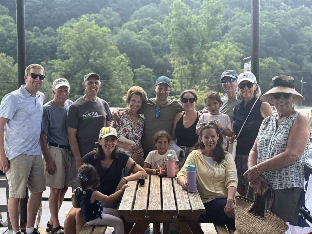 group of people at Cass Scenic Railroad State Park in WV