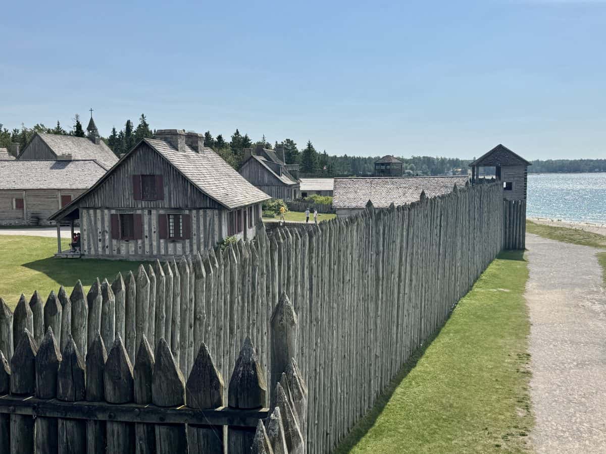 Fort at Colonial Michilimackinac in Maciknaw City, Michigan