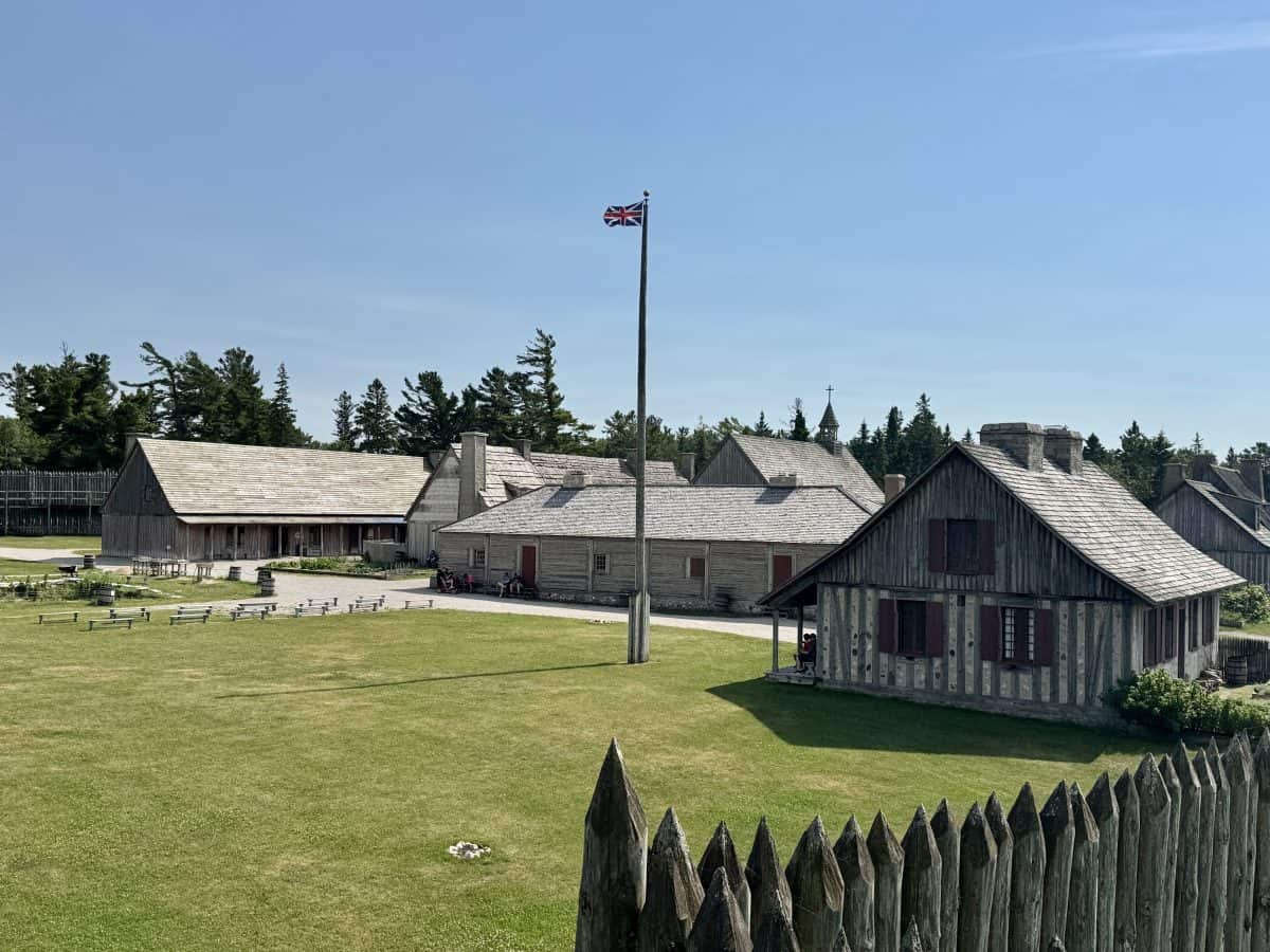 inside the Fort at Colonial Michilimackinac in Maciknaw City, Michigan