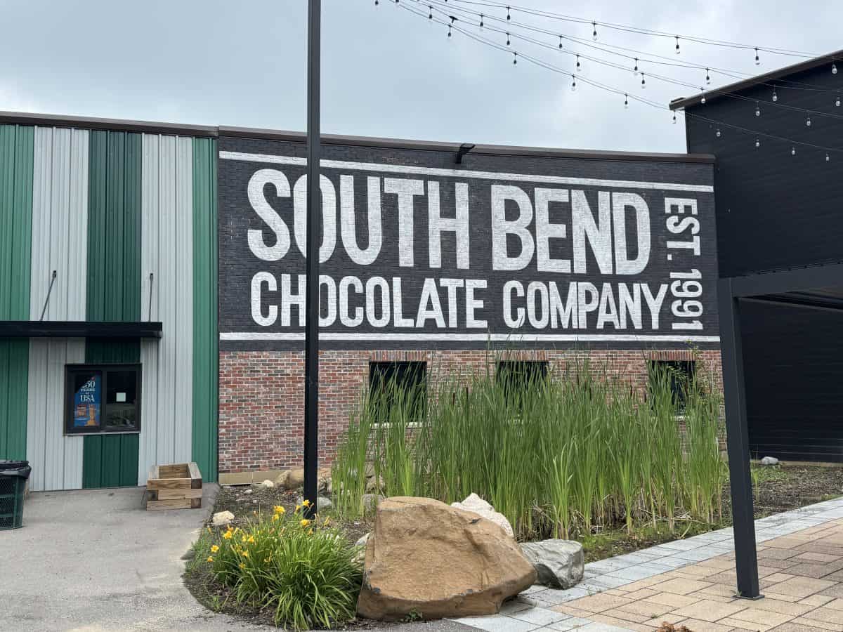 sign for South Bend Chocolate Factory in South Bend, IN