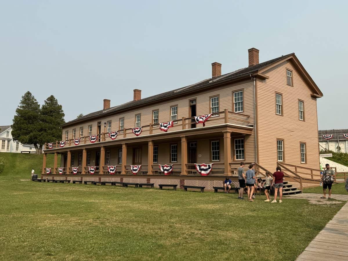 Soldiers' Barrack at Fort Mackinac on Mackinac Island in Michigan